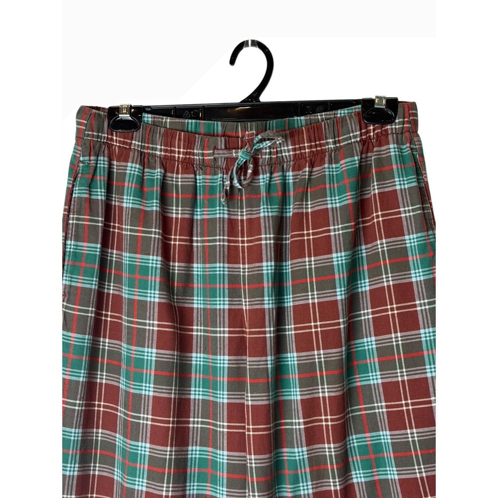 Hanna Andersson Pajama Pants Women Large Red Green Plaid Flannel Harvest Lounge - Picture 4 of 11